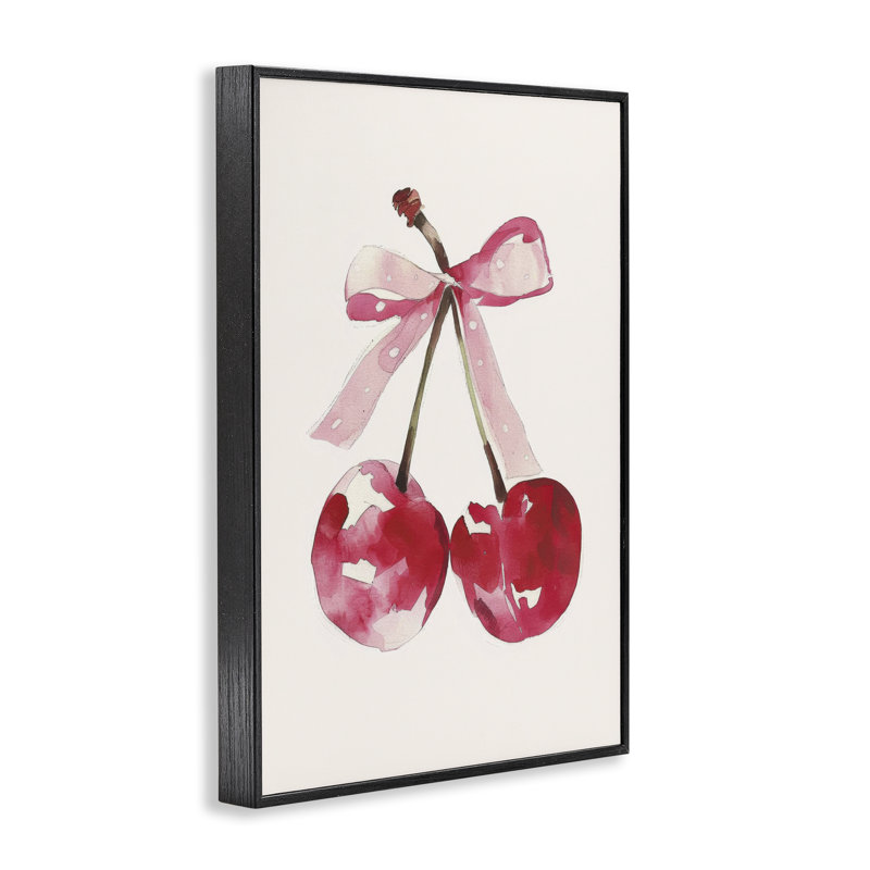 Mod Mod Cherries Tied in Bow, estampe numérique, design par LSR Creative Studio, H 18 po x l 12 po