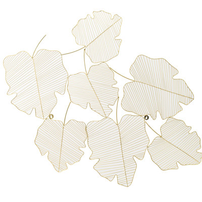 49.2X37.4" Iron Wall Art With Mesmerizing Maple Leaf And Metal Detail, Golden, Enhances Beauty Of Home Interiors Decoration Intricate Creates A Stunning Visual In Living Rooms