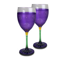 JoyJolt 12oz Vacuum Insulated Stemless Wine Tumbler with Lid ,Purple