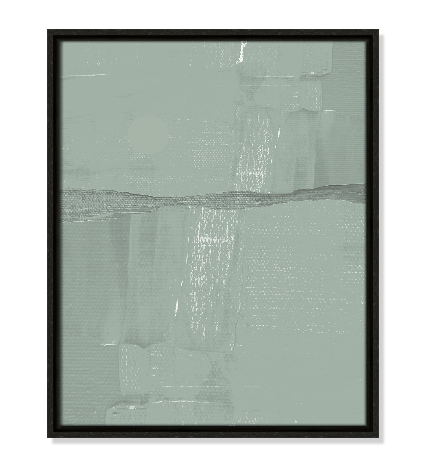 Attica "Sage Abstract" Print, 21.5" H x 17.5" W x 2" D, Espresso