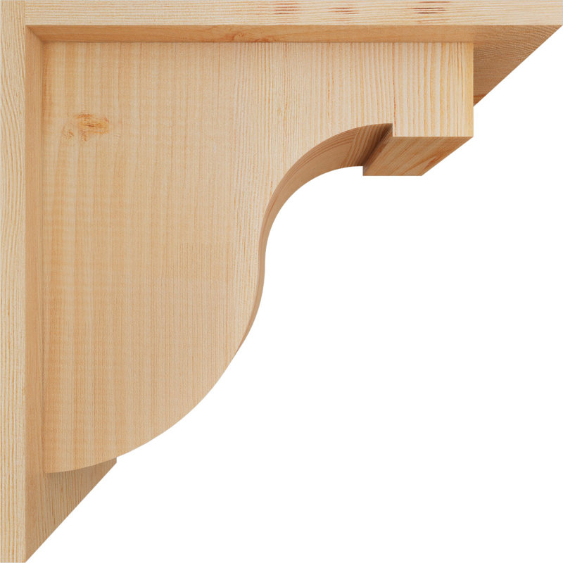 Corbeau Del Monte avec contre-plaque, H 14 po x l 7,5 po x P 14 po, Sapin de Douglas, Lisse