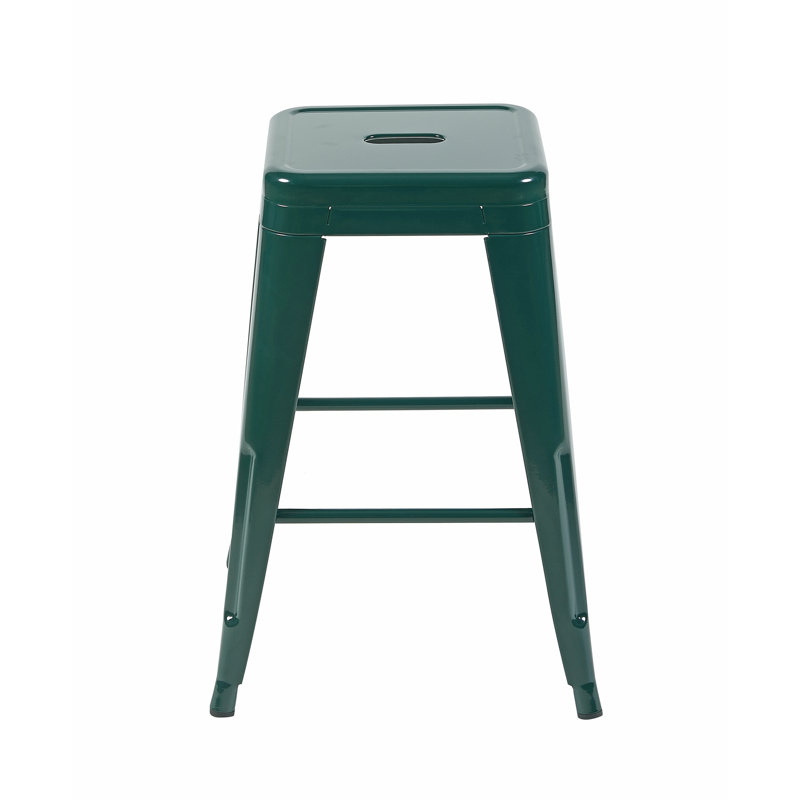 Tabouret à hauteur de comptoir de 30 pouces, ensemble de 2 tabourets de bar en métal sans dossier, non empilable, amovible et facile à assembler, conception peu encombrante pour îlot de cuisine / bar / café / salle à manger