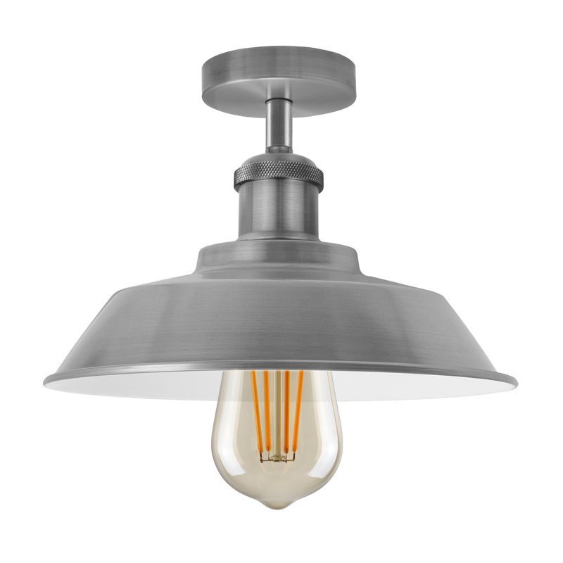 Kymani Semi Flush Mount, Satin Nickel