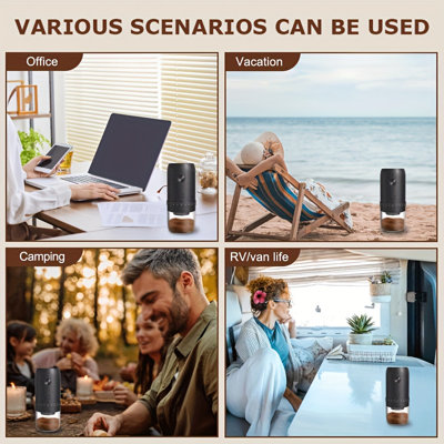 Portable Battery Powered Burr Coffee Grinder With 40 Adjustable Settings And 35g Capacity, 1800mah Rechargeable Coffee Bean Grinder With Conical Ceramic Burr For Travel, Camping, Office, Espresso Etc