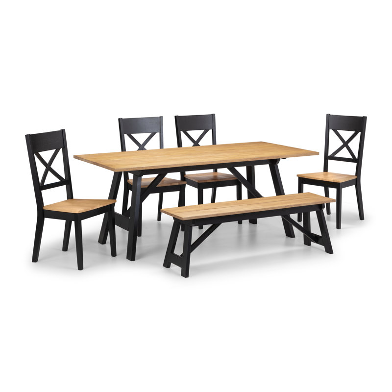 Mulford 6 - Person Solid Oak Dining Set