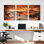 Into The Inferno Volcanic Landscape Canvas Wrapped Wall Art Oil Painting Print Set Of 3