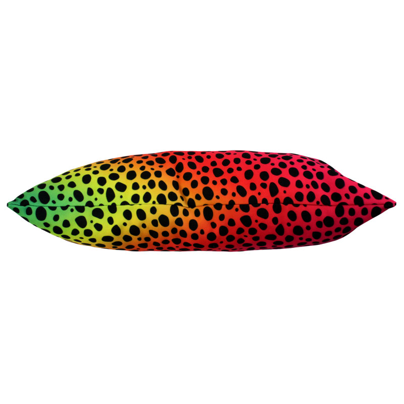 Housse de coussin rectangulaire et insert en polyester Emer, Dégradé arc-en-ciel