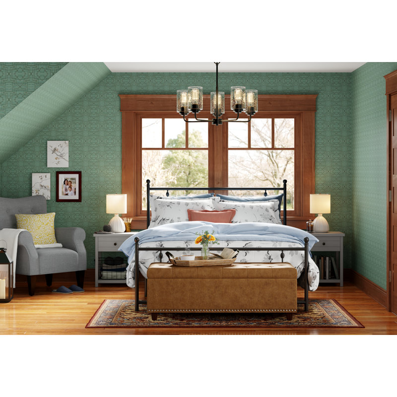 Alderson Metal Open-Frame Bed, Queen, Black