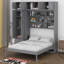 Grand lit escamotable mural avec armoire supérieure, lit pliable peu encombrant avec tablettes et garde-robe pour les petits espaces-1188319446