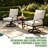 Nickita 3 Pieces Set Metal Outdoor Patio Furniture Swivel Chairs Set with Cushions-112236345