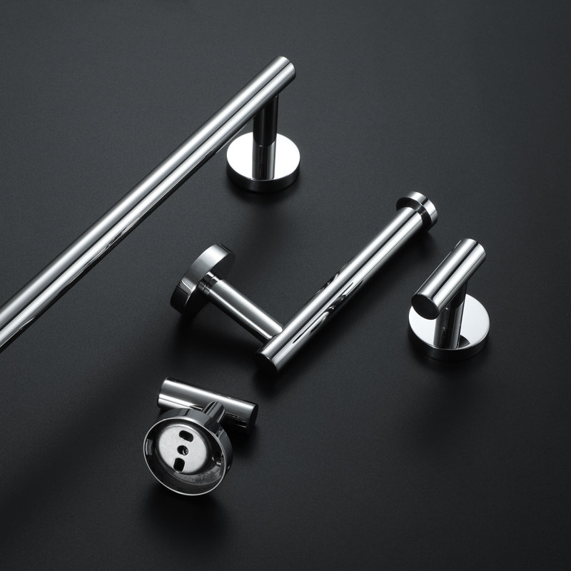 Ensemble de quincaillerie de salle de bain 4 pièces, Chrome poli
