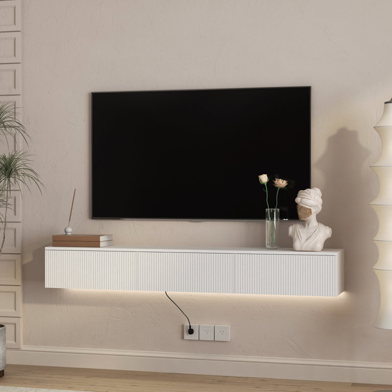 Meuble télé 78,74 po, Black, 9.8" H x 78.7" L x 11.8" D