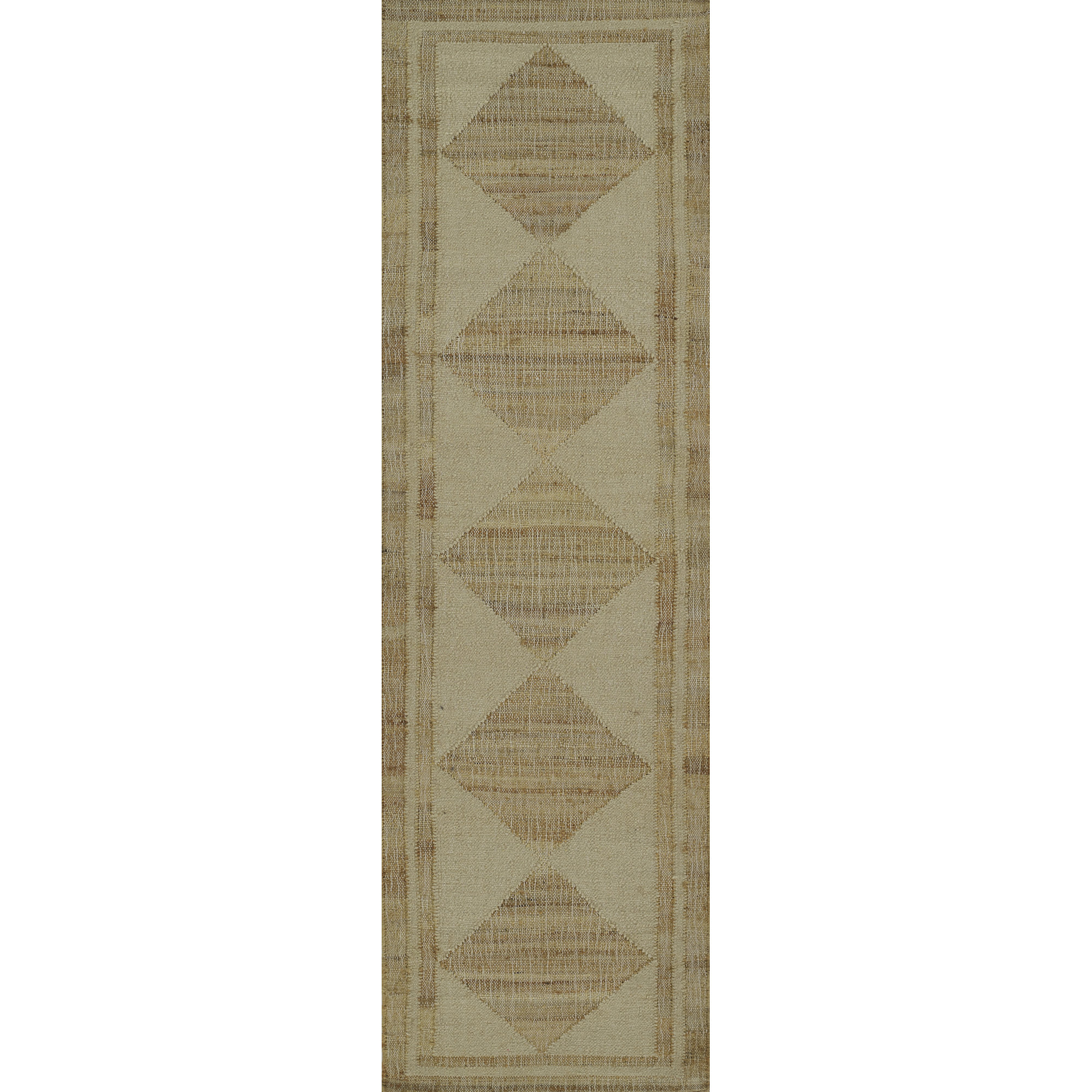 Erin Gates by Momeni Orchard Court Ivory Hand Woven Wool and Jute Area Rug, Runner 2'3" x 8'