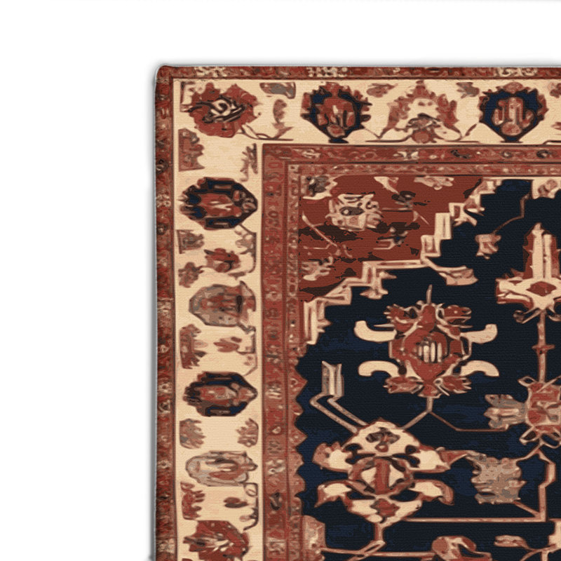 Tapis d'intérieur et d'extérieur brun Persian, Rectangulaire 8 pi x 10 pi