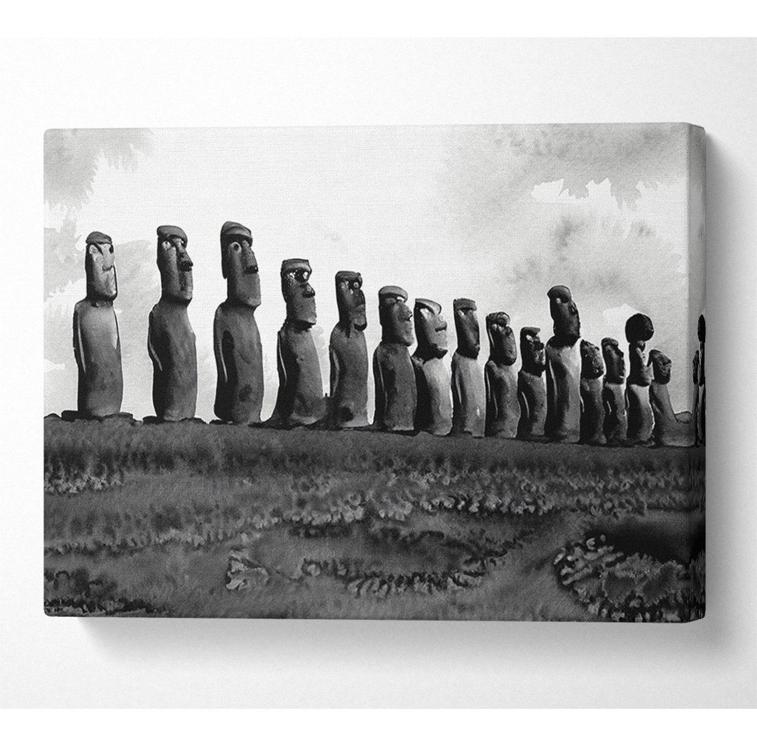 Gerahmtes Poster Easter Island Statues