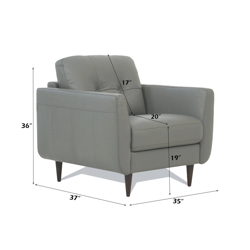Chaise en cuir pesto Radwan (assemblée)