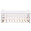 Lit de jour simple en bois TG, blanc, 2 gigognes, 3 rangements-1314561058