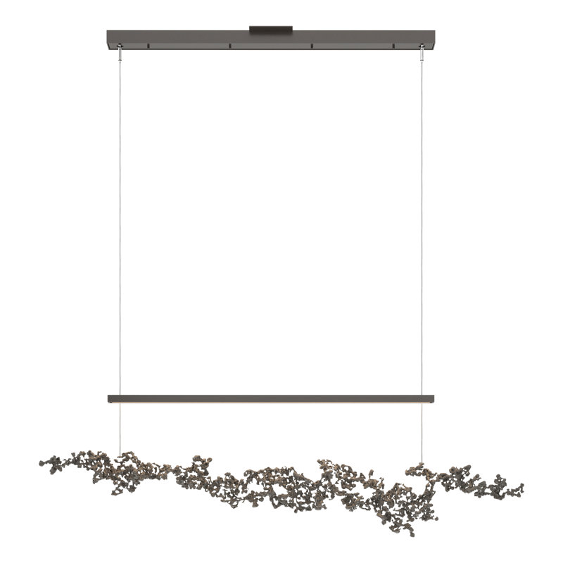 Coral 1 - Light Kitchen Island Linear LED Pendant, Dark Smoke, Oil Rubbed Bronze