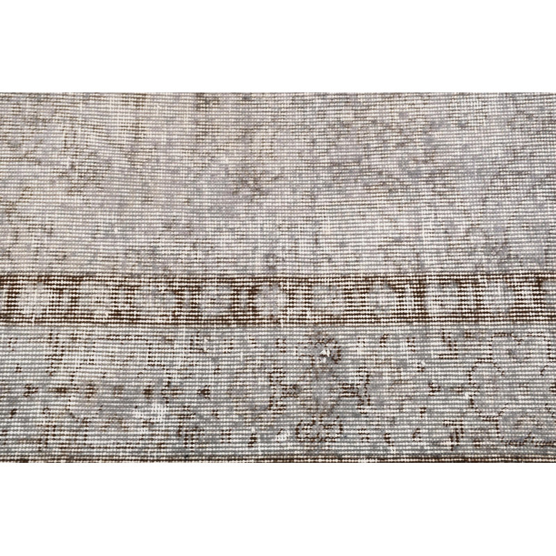 Tapis rétro de style Anatolian beige avec un tapis turc Oushak pour un décor de couloir bohémien