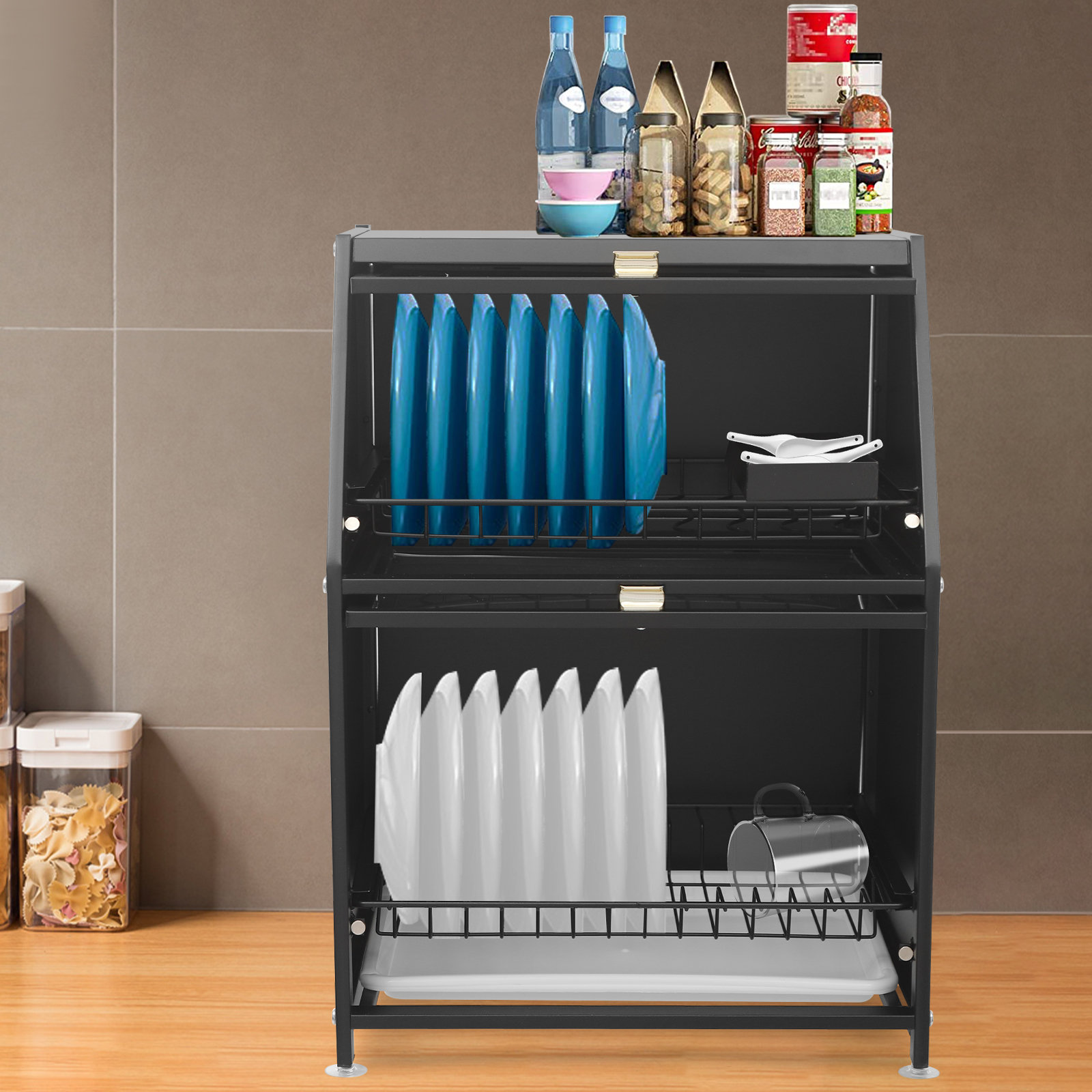 YXSUN 15.75*11.81*22.05In 2-Tier Dish Drying Rack | Wayfair