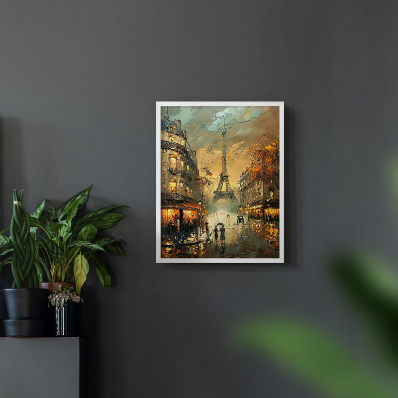 Paysages de la série CCCCLXIV - reproduction encadrée de qualité supérieure - prête à être accrochée - aucun clou requis
