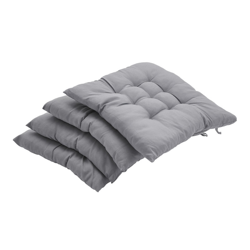 4Pcs Soft Thicken Tatami Seat Cushion, Light Grey