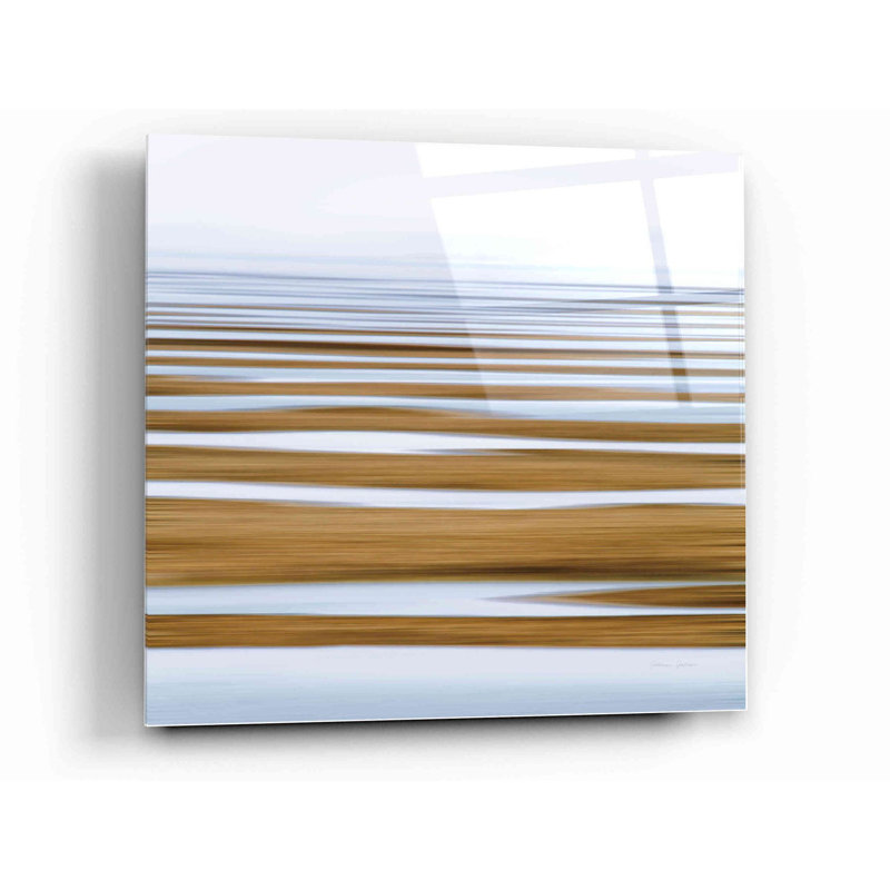 «Sand Flats in Fog» par Katherine Gendreau, art mural en verre acrylique