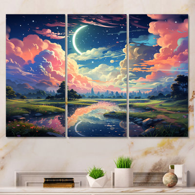 «Horizon I», art mural arc-en-ciel panoramique