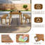 Ensemble repas pour 4 personnes en bois d'acacia avec table rectangulaire pour patio, porche, jardin