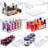 Set of 8 Clear Plastic Storage Bins, 4 Large and 4 Small Stackable Storage Containers