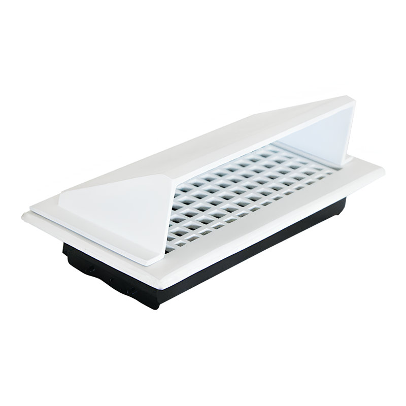 Déflecteur en métal massif 4 po x 10 po en fonte d'aluminium incassable | Air et inverseur de chaleur, Blanc