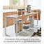 Yamazaki Home Single-Tier Riser, Steel + Wood, Holds 4.4 lbs