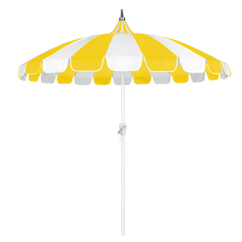 Parasol d'extérieur 8 pi, Jaune / Blanc