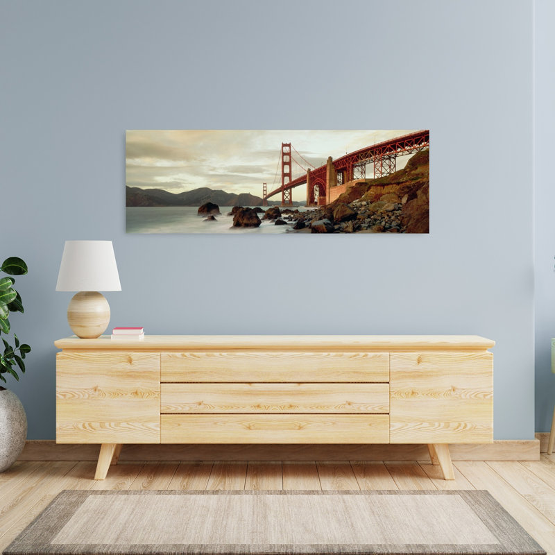 Golden Gate Bridge, San Francisco, Ca, États-Unis, art contemporain abstrait, lever de soleil, coucher de soleil