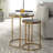 Marmee Round Shagreen PU Nesting Tables