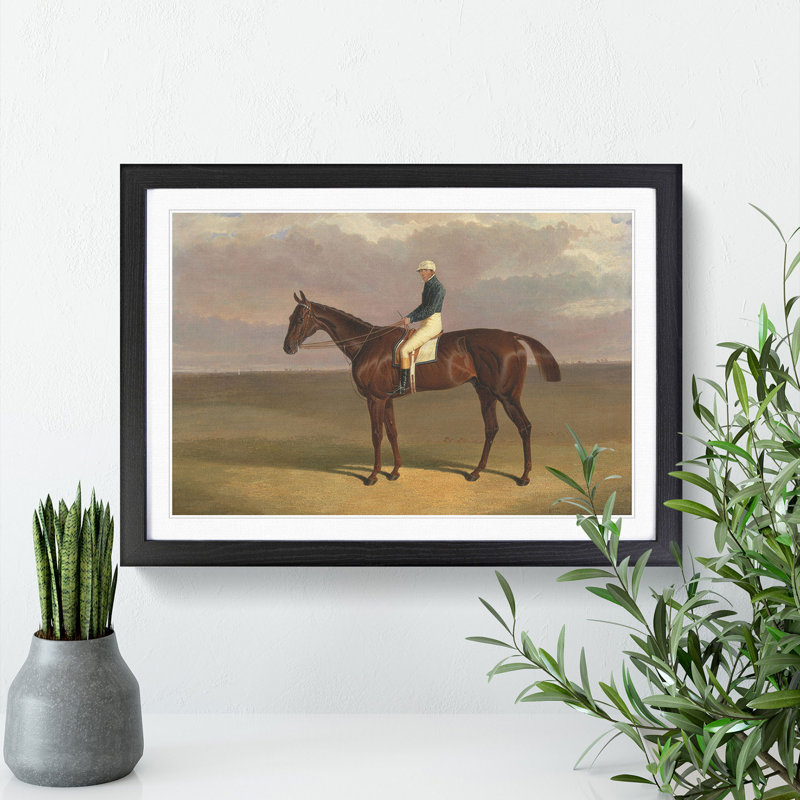 Margrave Horse by John Frederick Herring - Picture Frame Painting, 36cm H x 48cm W x 2cm D, Black Framed