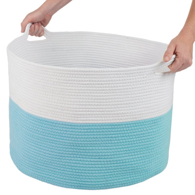 Très grand panier en corde tissée par Highland Dunes