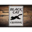 Enseigne de passage de chat noir-58193388