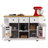Large Kitchen Island with Drop Leaf, Power Outlets, and Ample Storage on 5 Wheels for Versatile Use and Efficiency-822238065