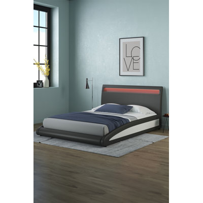 Alamae Upholstered LED Bed
