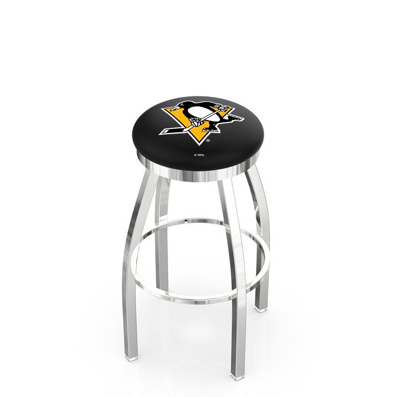 NHL Swivel Extra Tall Stool, Pittsburgh Penguins, Chrome, "Extra Tall (36" Seat Height)"