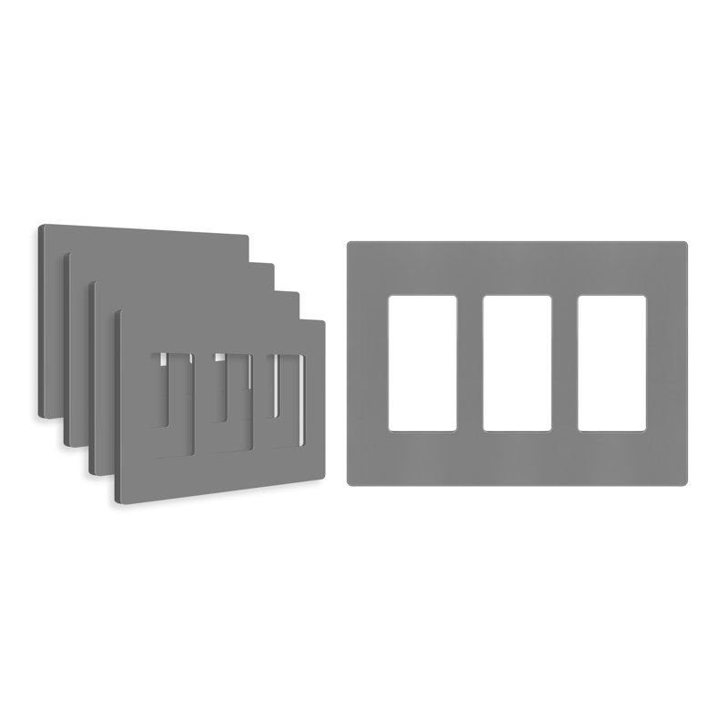 Plaque de protection murale sans vis ENERLITES, gris