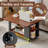 Modern Multi-Function Coffee Side Table With Foldable Top, Casters, Multi-Tier Storage, Black/Walnut, 27.6'' | Gift Idea