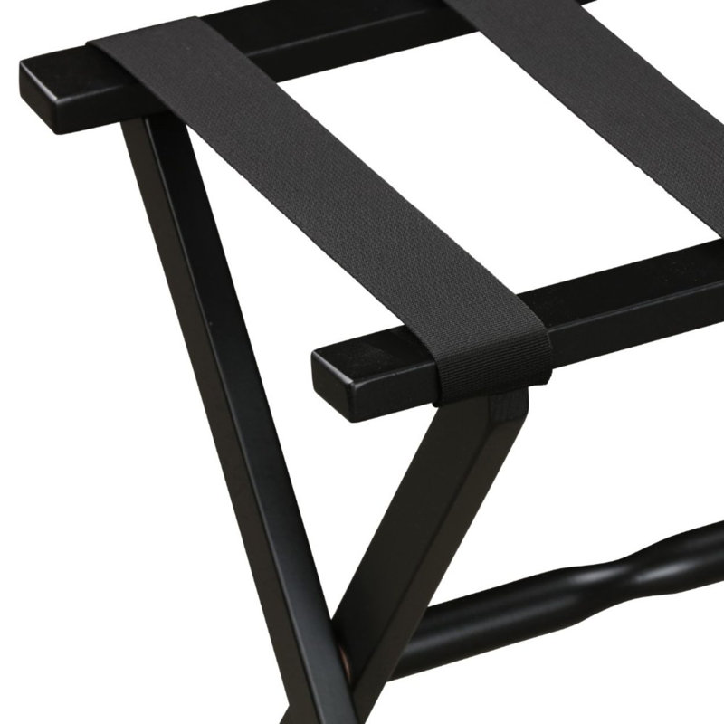  Porte-bagages pliant en bois, Noir