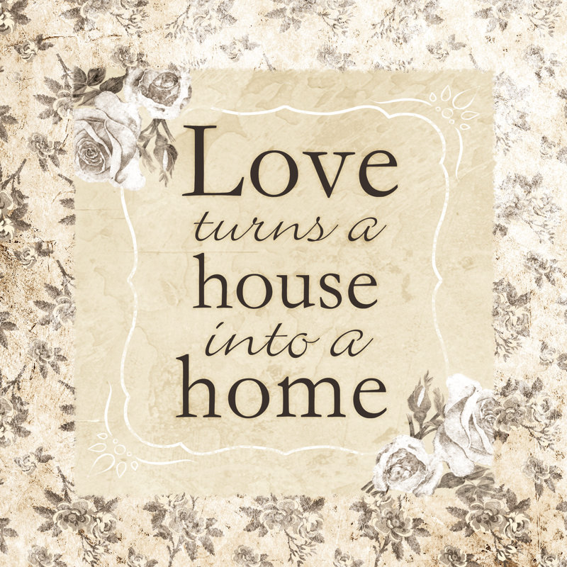 Home Love Roses 2 - Wrapped Canvas Print, 30cm H x 30cm W x 3.8cm D
