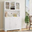 Armoire de rangement pour garde-manger, armoire à café autoportante avec 14 tablettes et tiroir