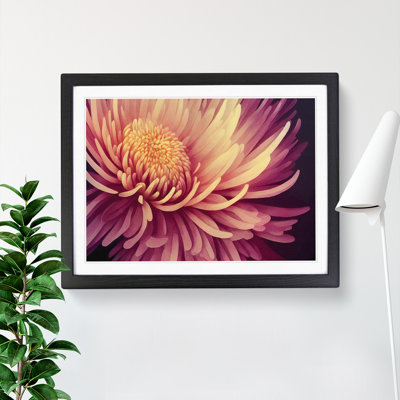 Contemporary Chrysanthemum Flower - Framed Print