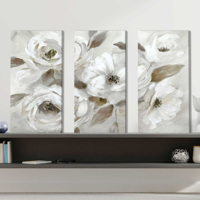 «Winter White» par Nan - peinture sur toile tendue 3 pièces