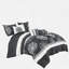 Ensemble d'édredon pour grand lit 7 pièces avec motif brodé, microfibre ultra douce, 100% polyester, collection de literie toutes saisons-121785647