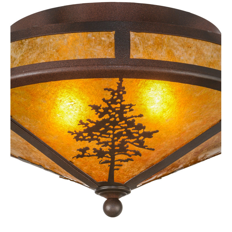 Plafonnier semi-encastré à cuves 16" unique 2 lumières